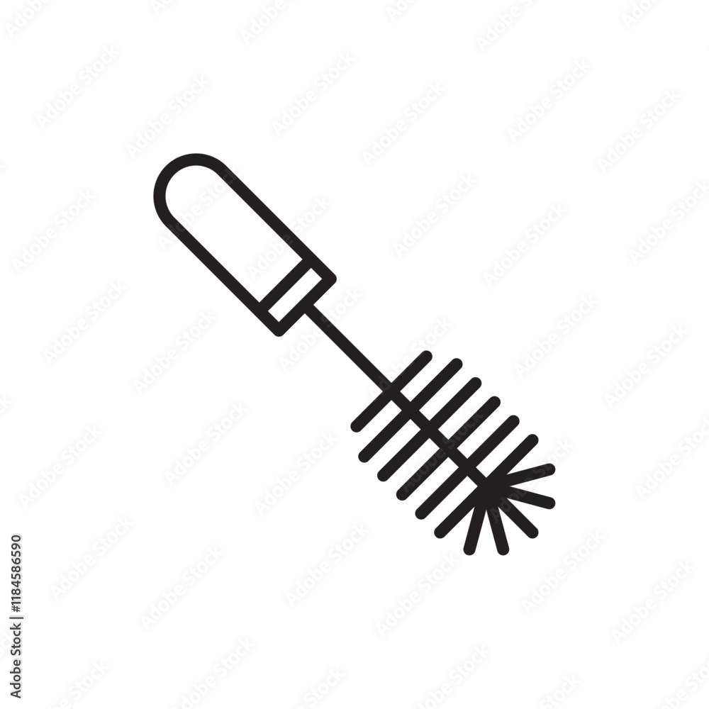Bottle sweeper cleaning brush icon Simple thin outline Bottle sweeper cleaning brush icon Simple thin outline