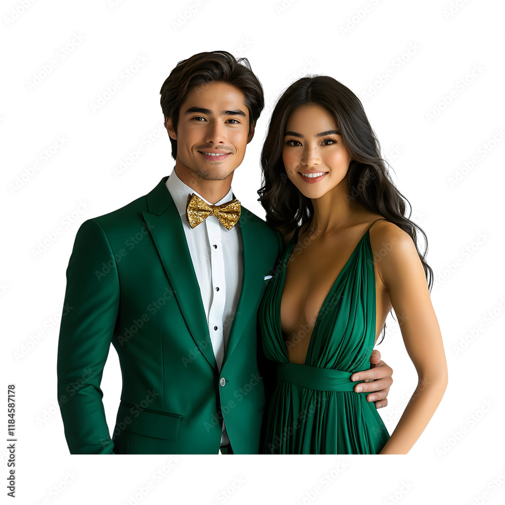 Male Model in Green Suit on transparent background Male Model in Green Suit on transparent background