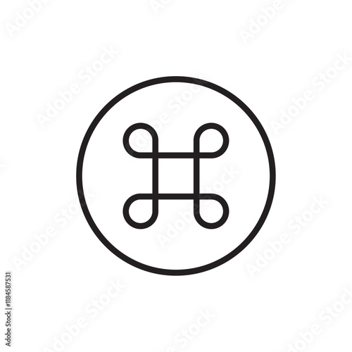 Cmd or command icon Simple thin outline