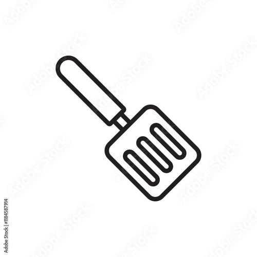 Cooking spatula icon Simple thin outline