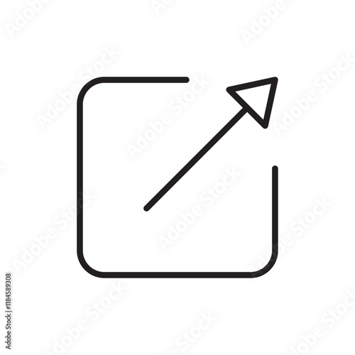 External link icon Simple thin outline