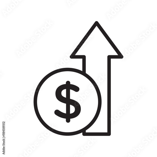Expensive icon Simple thin outline