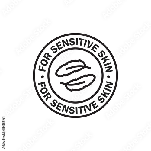 For sensitive skin icon Simple thin outline