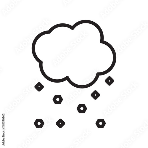 Hail icon Simple thin outline