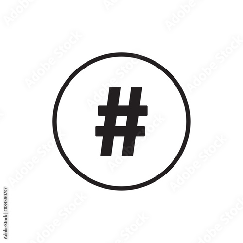 Hastag icon Simple thin outline