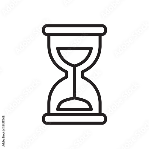 Hourglass icon Simple thin outline