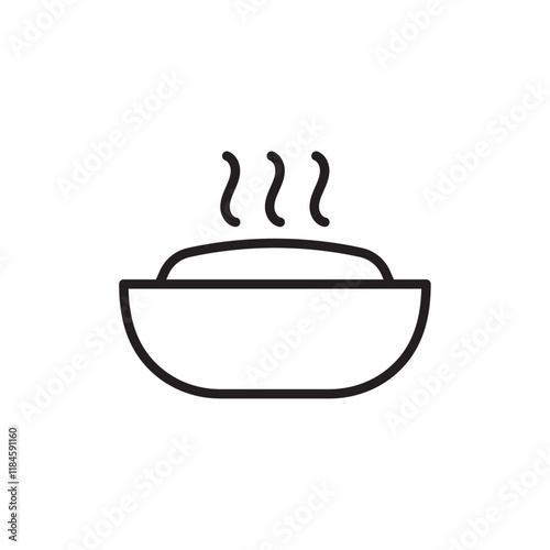 Hot meal icon Simple thin outline