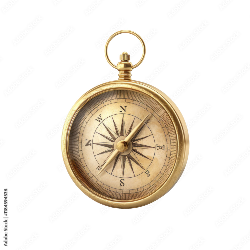 Antique Bronze Compass on Isolated Clean transparent background for Navigation and Adventure Themes Antique Bronze Compass on Isolated Clean transparent background for Navigation and Adventure Themes