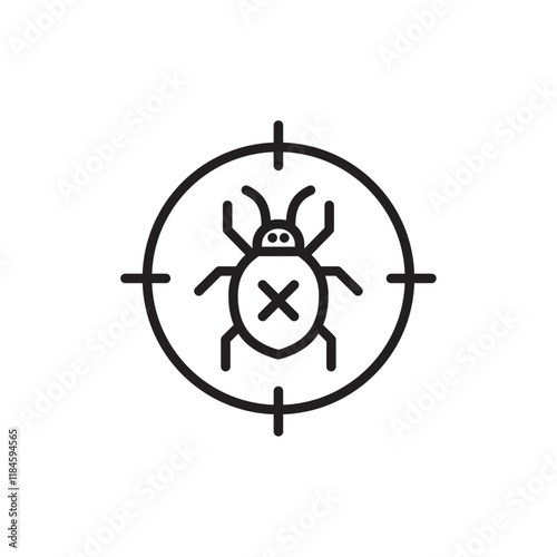 Pest control icon Simple thin outline