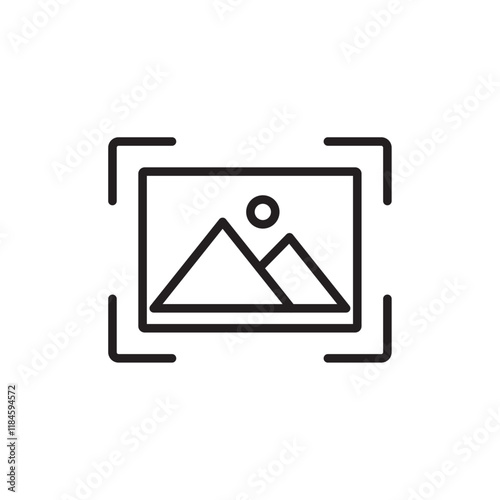 Picture snapshot icon Simple thin outline