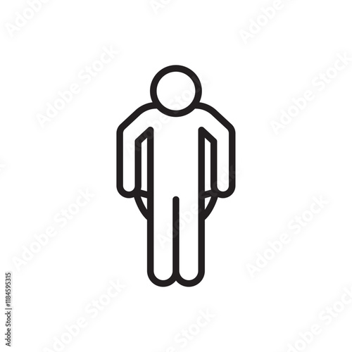 poor person empty pockets icon Simple thin outline