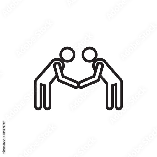 Respectfulness icon Simple thin outline