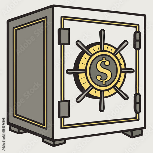 design an icon of a secure safe with a dollar sign