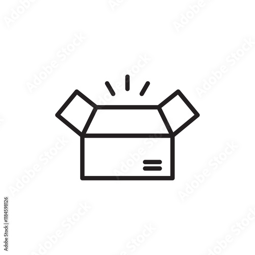 Unpack icon Simple thin outline