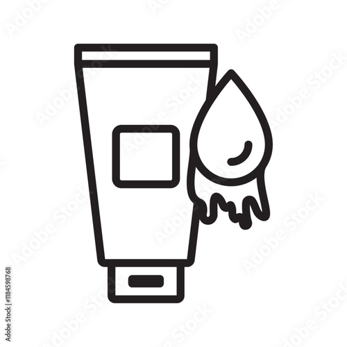 Water-based lubricant icon Simple thin outline