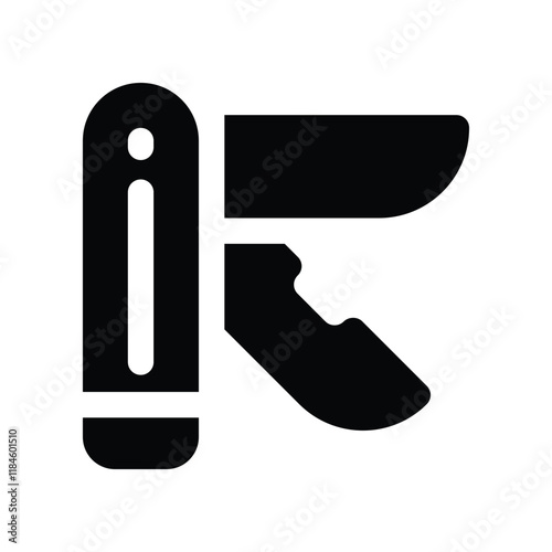 pocket knife icon. vector glpyh icon for your website, mobile, presentation, and logo design.