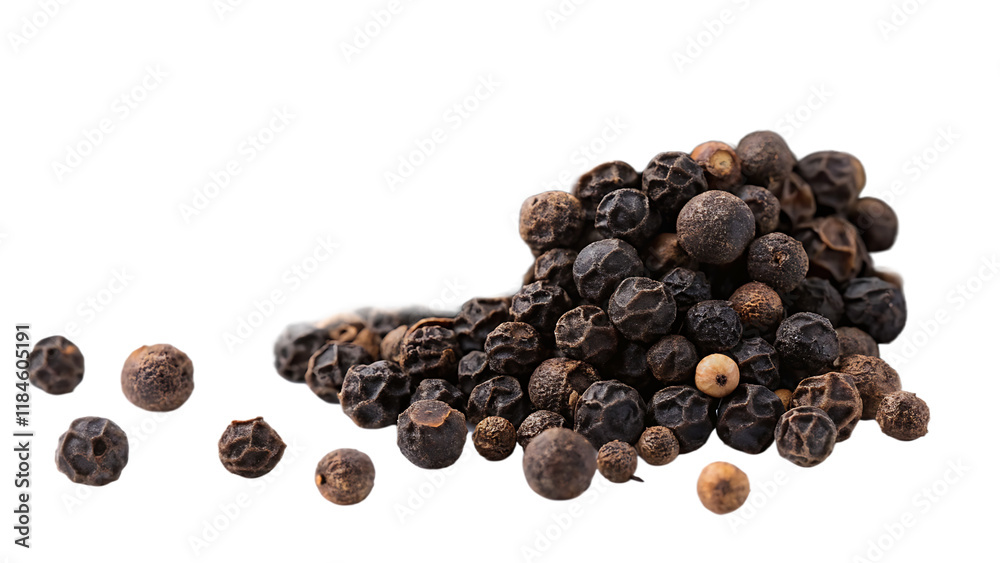 black pepper isolated on a transparent background PNG.AI GENERATED black pepper isolated on a transparent background PNG.AI GENERATED