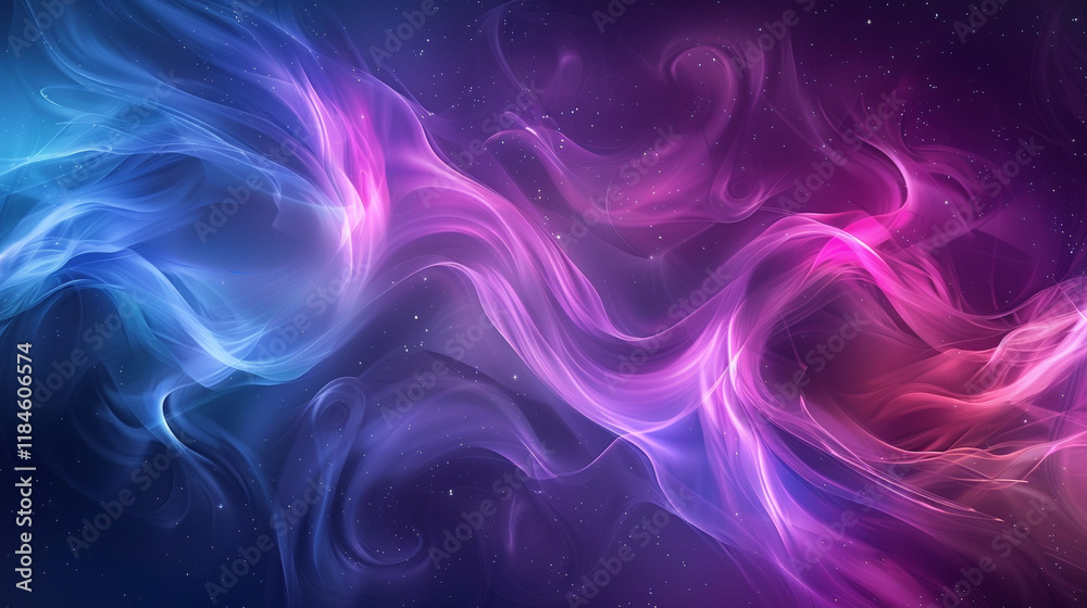 Fototapeta premium A smooth gradient transitioning from deep blue to vibrant purple, with subtle light flares, creating a modern and versatile backdrop