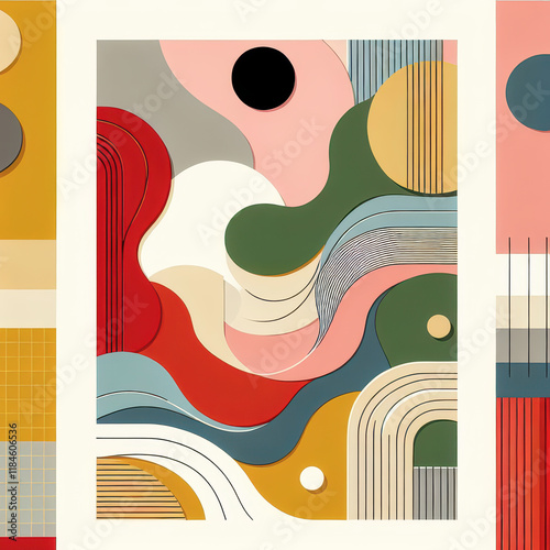 Abstract bright painting background for a vibrant greeting card