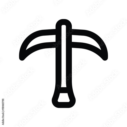 pickaxe icon. vector line icon for your website, mobile, presentation, and logo design.