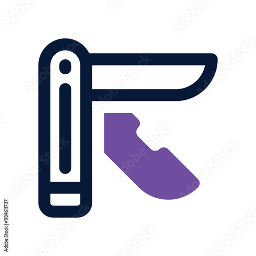 pocket knife icon. vector dual tone icon for your website, mobile, presentation, and logo design.