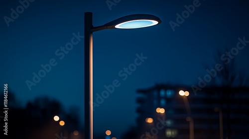 Modern City Streetlight at Night photo