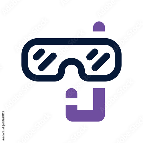 snorkeling icon. vector dual tone icon for your website, mobile, presentation, and logo design.