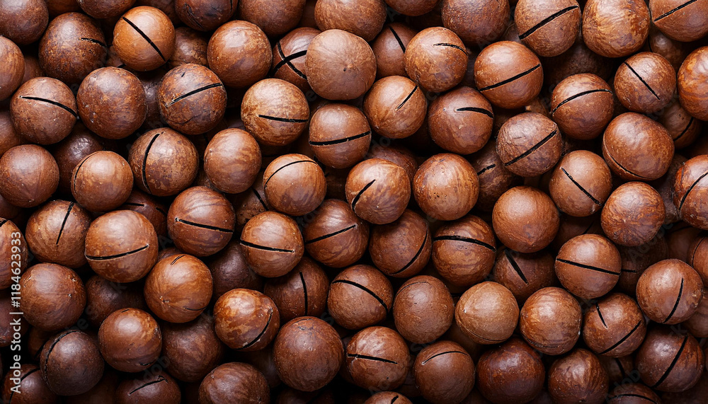 background texture of fresh natural macadamia nuts background texture of fresh natural macadamia nuts