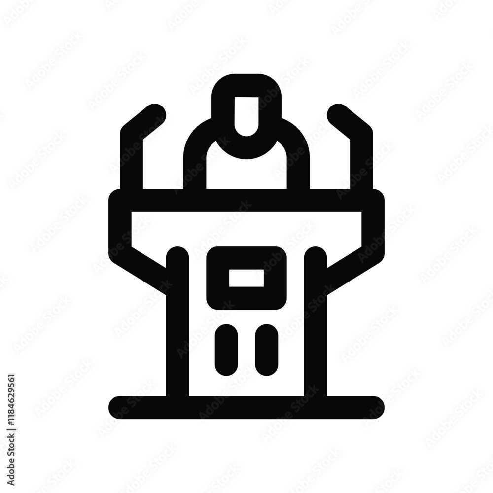 conference icon. vector line icon for your website, mobile, presentation, and logo design. conference icon. vector line icon for your website, mobile, presentation, and logo design.