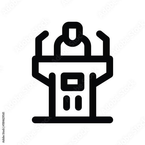 conference icon. vector line icon for your website, mobile, presentation, and logo design.