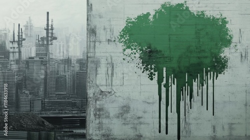 Illustrating the concept of greenwashing and its impact on consumer perception. photo