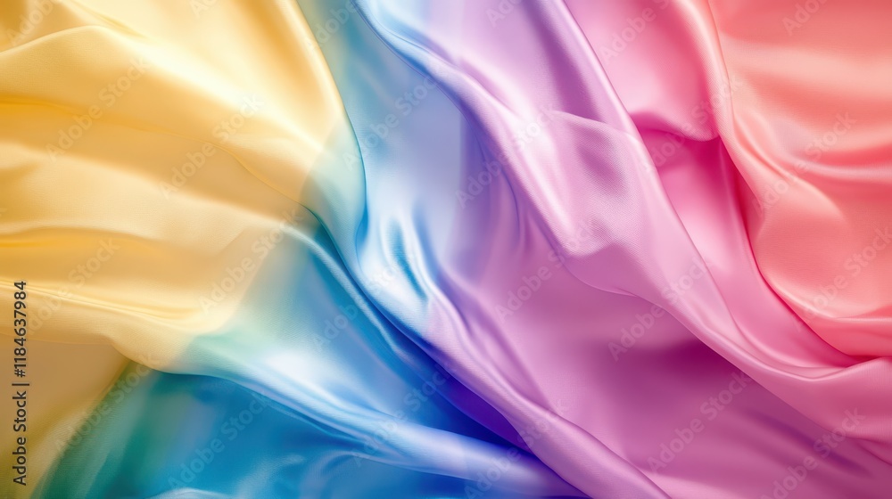 Obraz premium A colorful piece of fabric with a rainbow pattern