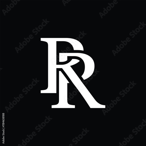 RR letter logo concept isolated on white background. RR Logo