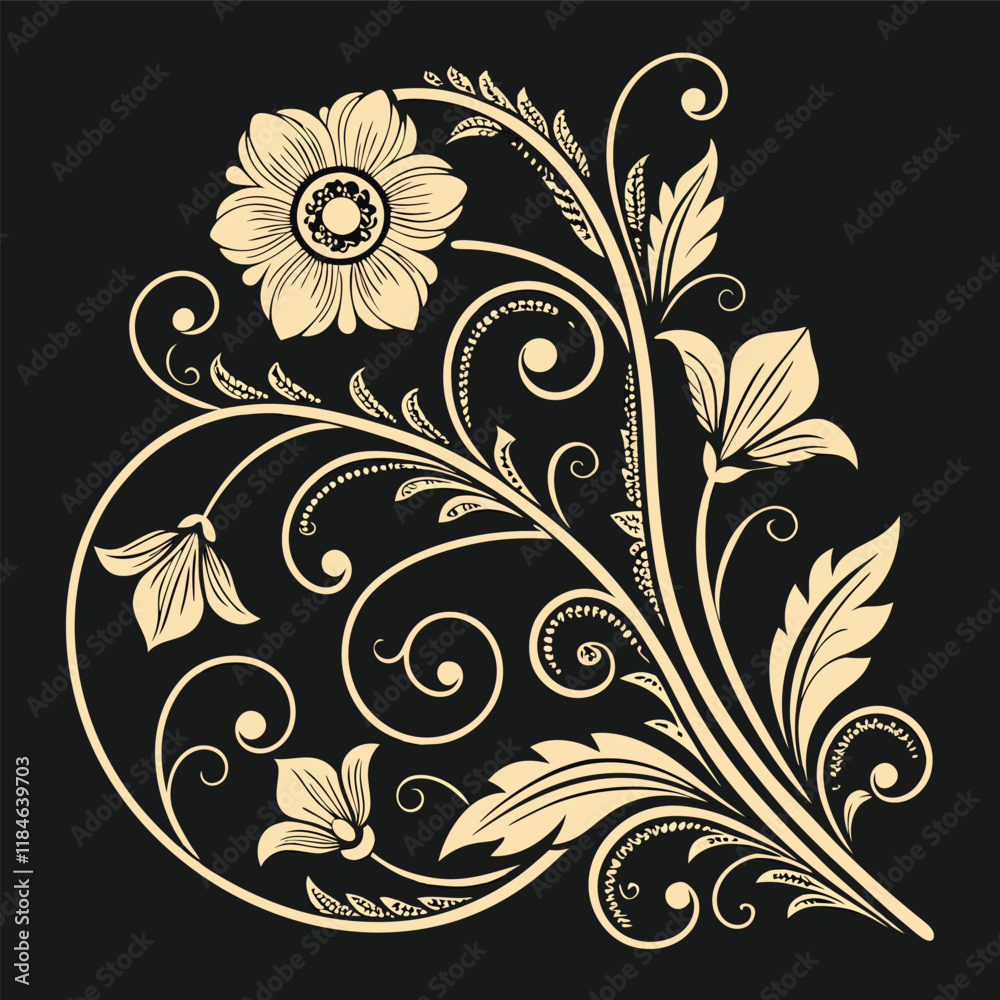 Victorian style ornamental texture intricate flora Victorian style ornamental texture intricate flora
