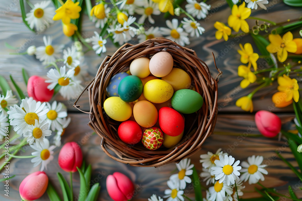 AI generated photo of preparation for easter spring day AI generated photo of preparation for easter spring day