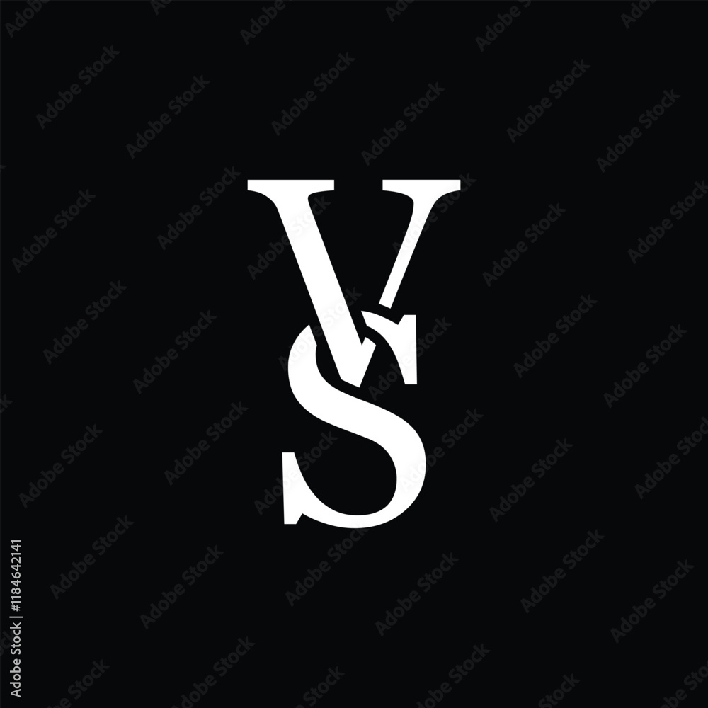 SV letter logo concept isolated on white background. VS Logo SV letter logo concept isolated on white background. VS Logo