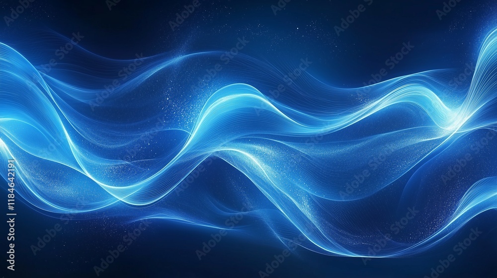 Naklejka premium abstract blue background with waves