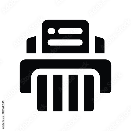 shredder icon. vector glyph icon for your website, mobile, presentation, and logo design.