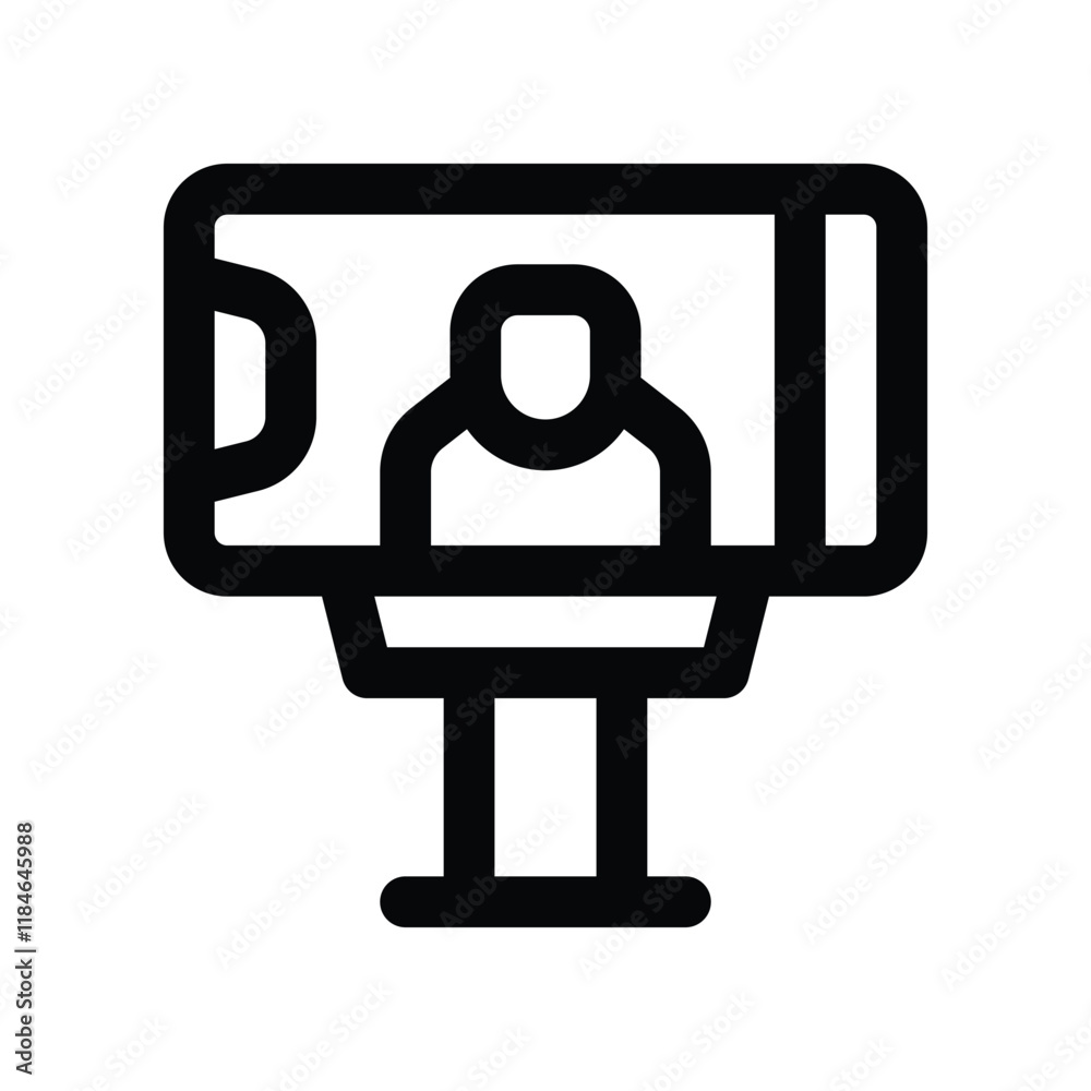 vlogger icon. vector line icon for your website, mobile, presentation, and logo design. vlogger icon. vector line icon for your website, mobile, presentation, and logo design.