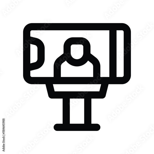 vlogger icon. vector line icon for your website, mobile, presentation, and logo design.