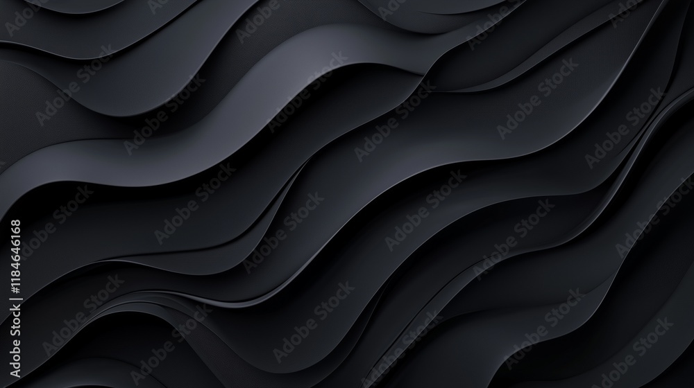 Obraz premium black abstract background design with waves