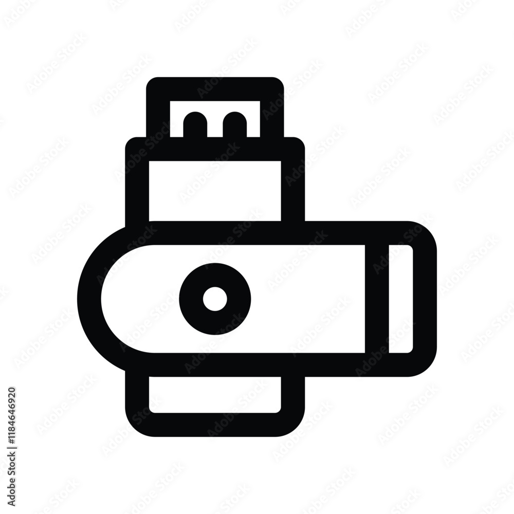 pendrive icon. vector line icon for your website, mobile, presentation, and logo design. pendrive icon. vector line icon for your website, mobile, presentation, and logo design.