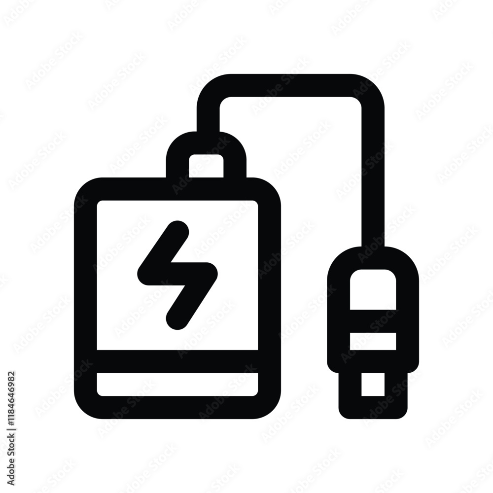 power bank icon. vector line icon for your website, mobile, presentation, and logo design. power bank icon. vector line icon for your website, mobile, presentation, and logo design.