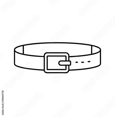 A belt vector silhouette