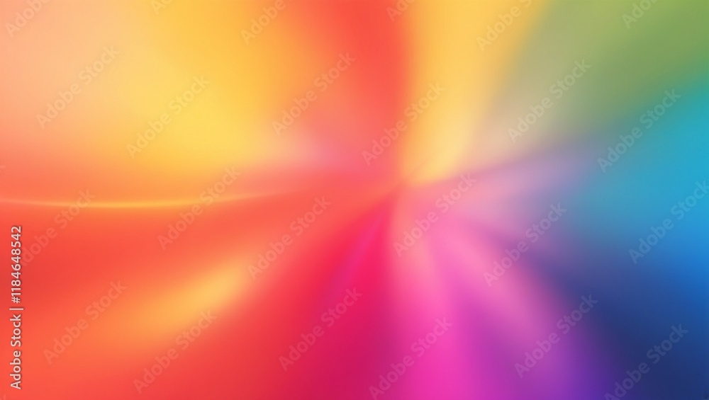 Obraz premium Rainbow gradient blurred background, representing LGBTQ+ and transgender pride with a smooth blend of vibrant colors.