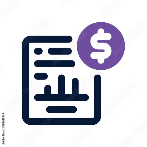 budget icon. vector dual tone icon for your website, mobile, presentation, and logo design.