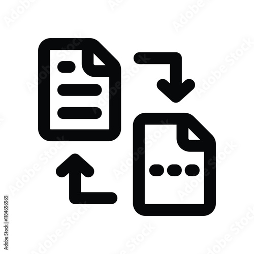 convert icon. vector line icon for your website, mobile, presentation, and logo design.