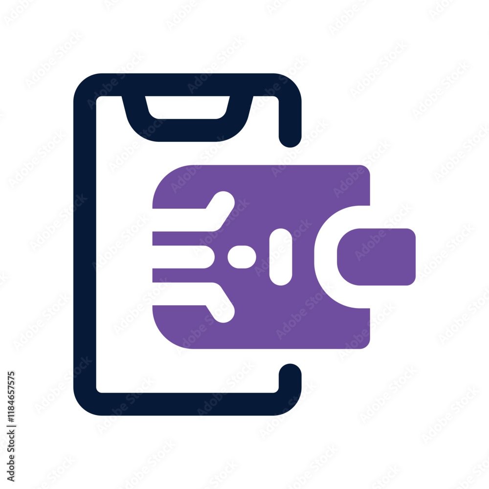 digital wallet icon. vector dual tone icon for your website, mobile, presentation, and logo design. digital wallet icon. vector dual tone icon for your website, mobile, presentation, and logo design.