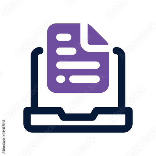 document icon. vector dual tone icon for your website, mobile, presentation, and logo design.
