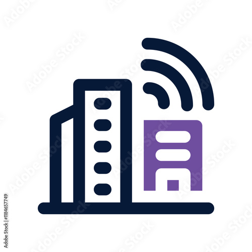 smart city icon. vector dual tone icon for your website, mobile, presentation, and logo design.